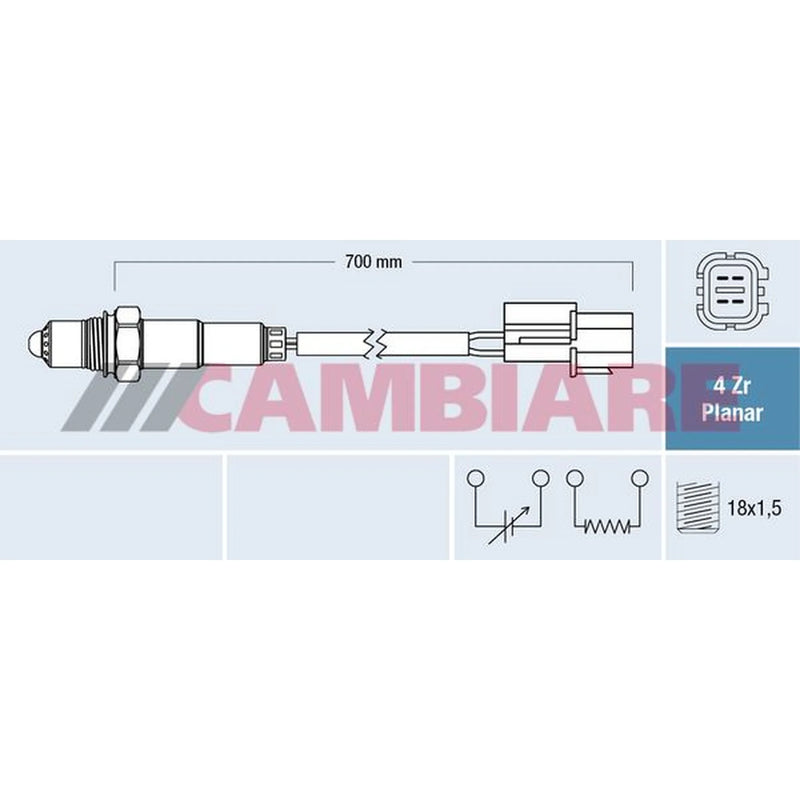 Cambiare O2 Lambda Oxygen Sensor before catalytic convert fits Hyundai Accent IV