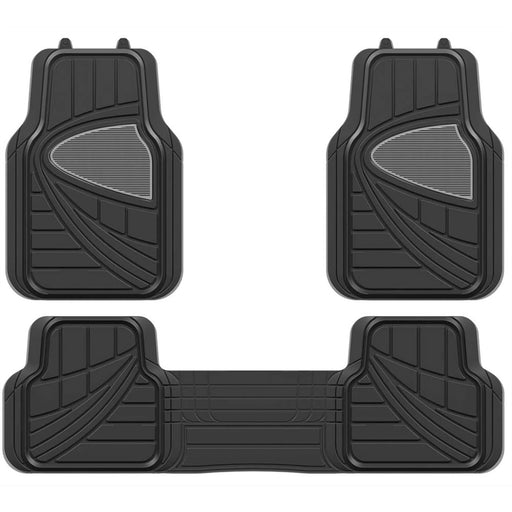 Streetwize Deluxe Celebrity Rubber Car Mat Set with Full Cross Rear - SWCM101