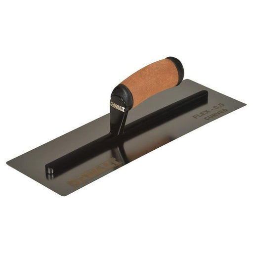 Dewalt Drywall 0.5mm FLEX Stainless Steel Curved Trowel, Leather Handle 14in DEWALT Drywall - Dynamic Drive