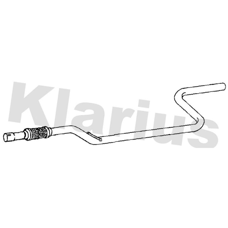 Klarius Exhaust Pipe OD fits Opel Meriva B 2010-2014 1.3