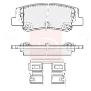 Apec Rear Brake Pad Set PAD2534