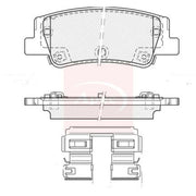 Apec Rear Brake Pad Set fits Hyundai Tucson 2020 on 1.6