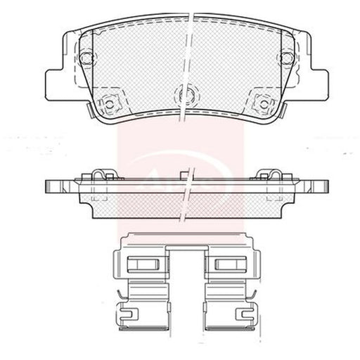Apec Rear Brake Pad Set PAD2534