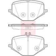 Apec Rear Brake Pad Set fits Mercedes-Benz G-Class 2018 on 463.276 463.277