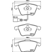 Mintex Front Brake Pad Set fits Audi A3 2006-2013