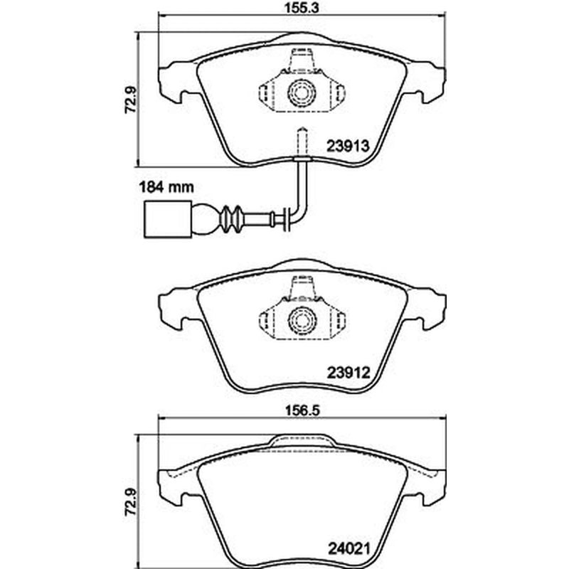 Mintex Front Brake Pad Set fits Audi A3 2006-2013