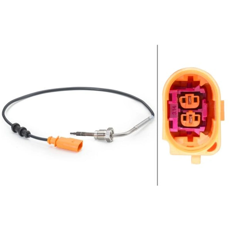 Hella Exhaust Gas Temperature Sensor after soot particulate filter fits Audi A1