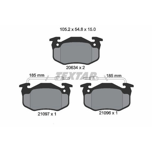Textar Front Brake Pad Set 2109601