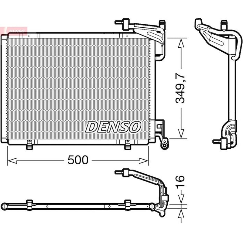 Denso Air Conditioning Condenser fits Ford B-Max 2012-2017 1.0