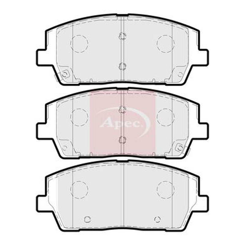 Apec Front Brake Pad Set fits Hyundai Santa Fe IV 2018-2020 2.0 2.2