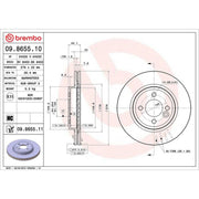 Brembo Front Brake Internally Vented Discs & Pads fits Mini Mini 2003-2006