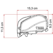 Fiamma F80S 290 Awning Polar White Case Royal Grey Fabric Motorhome Caravan Van Fiamma  - Dynamic Drive
