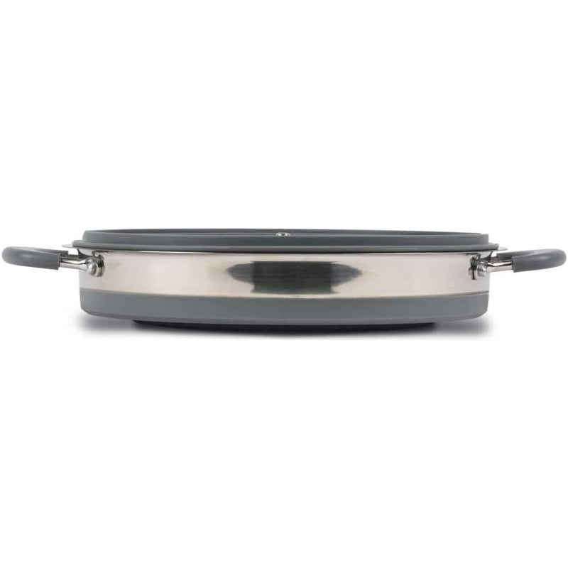 Kampa Folding Collapsible Silicone & Stainless Steel Saucepan 3 Litre Grey Kampa - Dynamic Drive