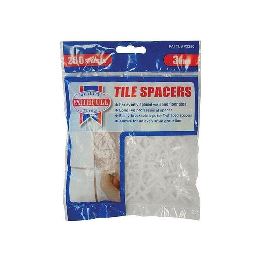 Faithfull Tile Spacer Long Leg 3mm (Bag 250) Faithfull - NN4 Online
