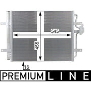 Mahle Air Conditioning Condenser fits VW Golf VII 2014-2021