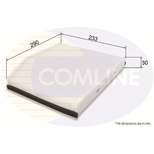 Comline Cabin Air Filter (Pollen Filter) fits Ford Tourneo Custom V362 Bus