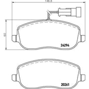 Mintex Front Brake Pad Set fits Fiat Croma 2005-2011 1.9 2.4
