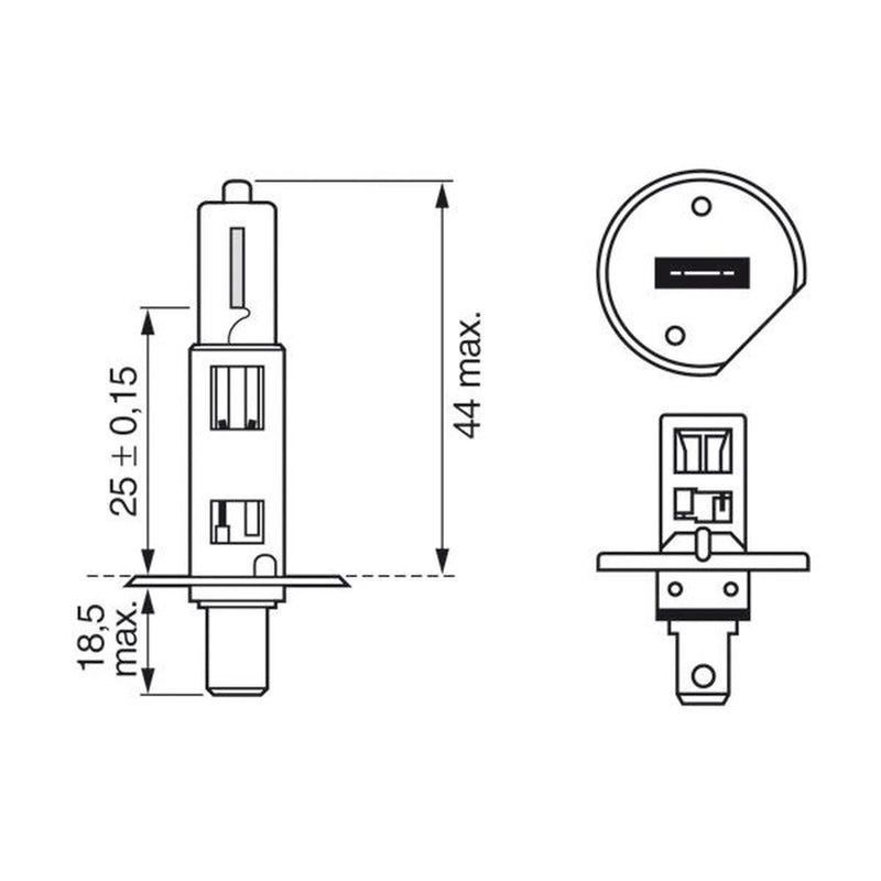 Bosch Car Light Bulb H1 P14.5s 12V 55W