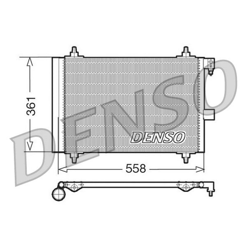 Denso Air Conditioning Condenser fits Citroën C5 I 2001-2004 3.0