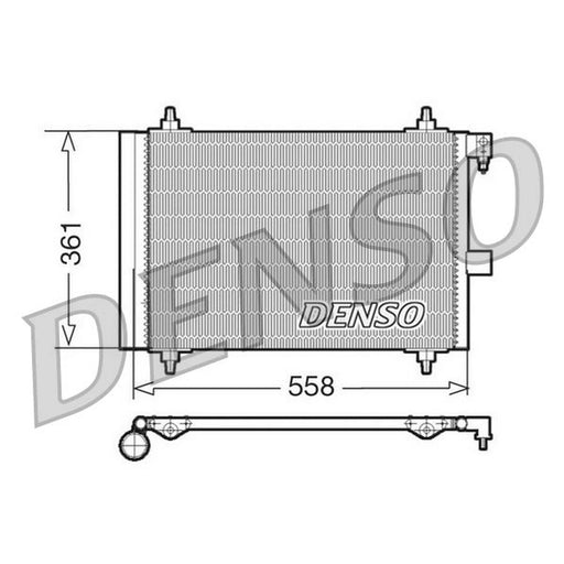 Denso Air Conditioning Condenser fits Citroën C5 I 2001-2004 3.0