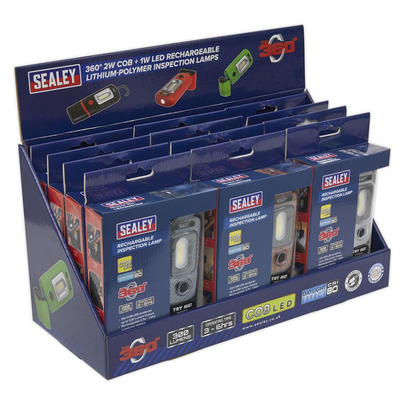 Sealey LED3601 Series Inspection Lamp Combo - Display Pack of 12 LED3601COMBO2 Town Tools - Dynamic Drive