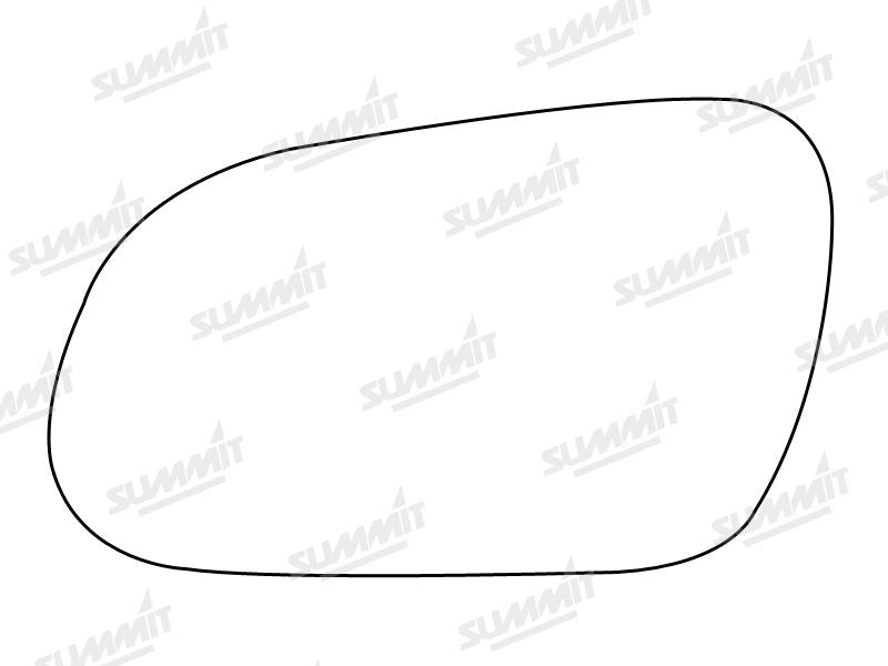 Summit Stick-On Standard Mirror Glass fits VW Fox 05 on LHS Summit - Bars 4 Cars