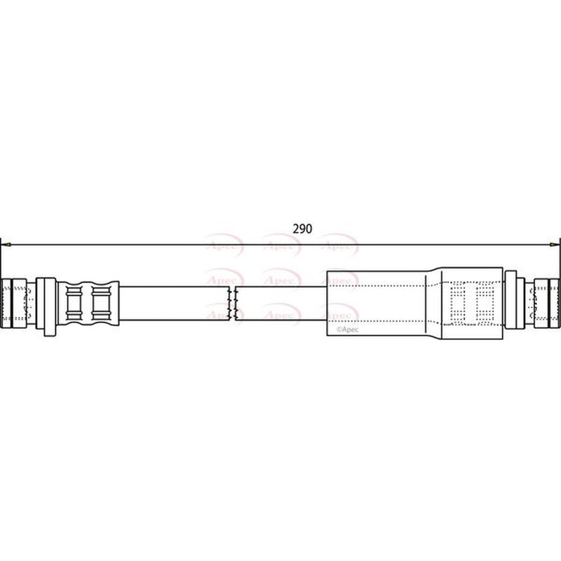 Apec Brake Hydraulic Hose Line Rear fits MG Express Hatchback 2003-2005 1.4 2.0