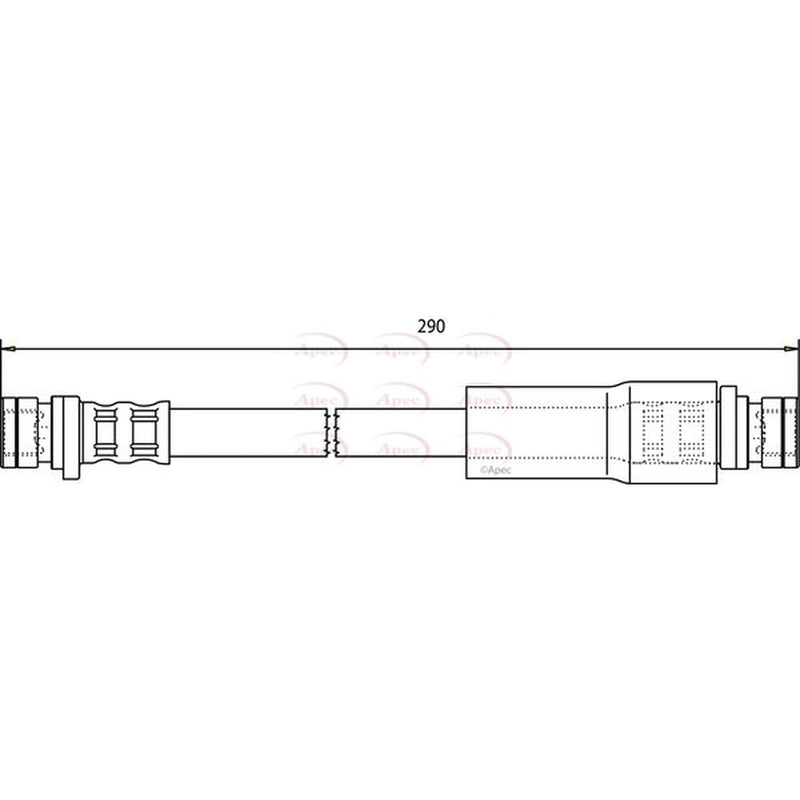 Apec Brake Hydraulic Hose Line Rear HOS3122