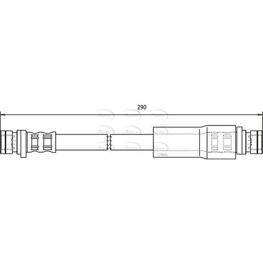 Apec Brake Hydraulic Hose Line Rear fits MG Express Hatchback 2003-2005 1.4 2.0
