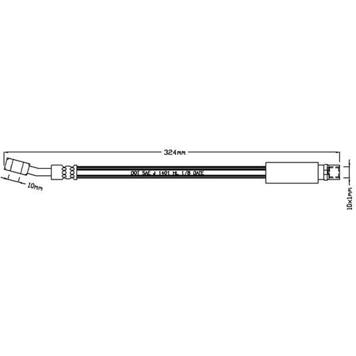 Abtex Brake Hydraulic Hose Line Front fits Opel Combo Box Body 2001 on 1.6 1.7