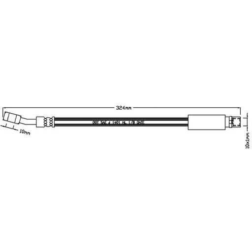 Juratek Brake Hydraulic Hose Line Right JBH1073