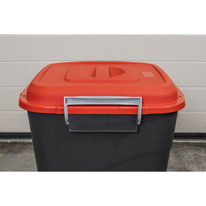 Sealey Refuse/Storage Bin 50L Red BM50R Sealey - Dynamic Drive