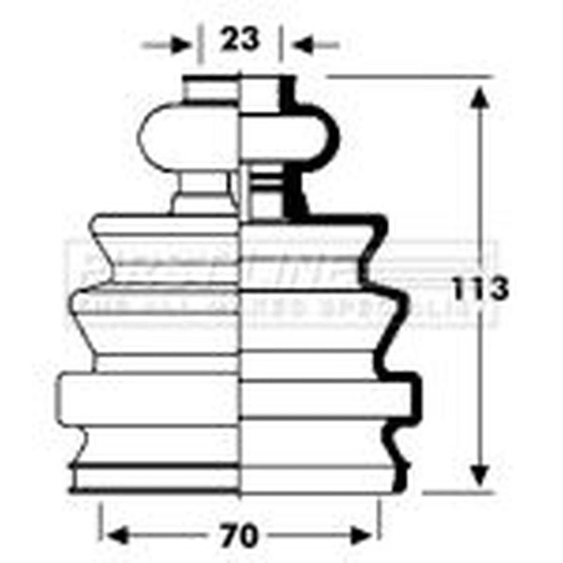 First Line Drive Shaft Bellow Kit Front Left fits Mercedes-Benz V-Class