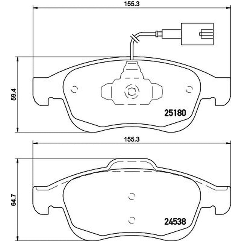 Mintex Front Brake Pad Set fits Alfa Romeo Giulietta 2010-2020 1.4 1.6