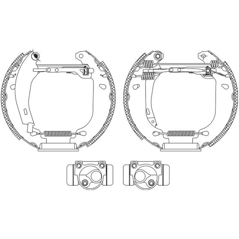 Mintex Brake Shoe Set Axle Kit fits Renault 19 1988-2001 1.2 1.4 1.7 1.8 1.9