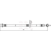 Apec Brake Hydraulic Hose Line Rear fits Toyota Yaris/Vitz 1999-2005 1.0