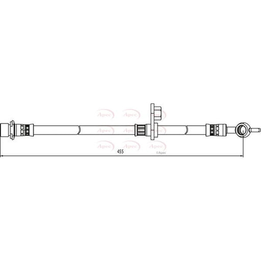 Apec Brake Hydraulic Hose Line Rear HOS4083