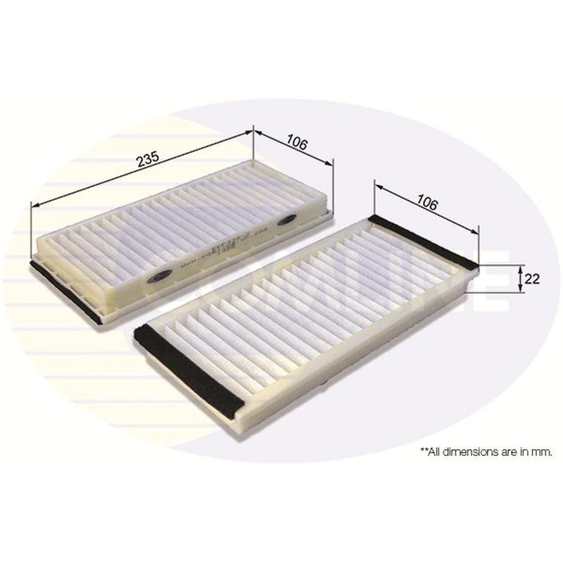 Comline Cabin Air Filter (Pollen Filter) fits Mazda MPV 1999-2006 2.0 2.3 3.0