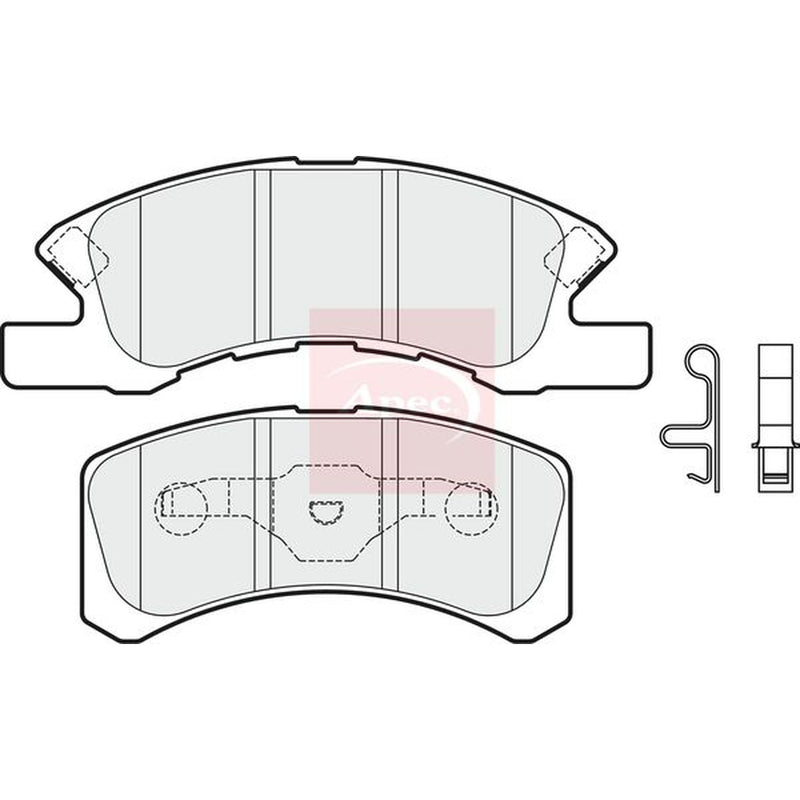 Apec Front Brake Pad Set fits Daihatsu Trevis 2006 on 1.0