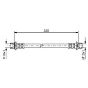 Bosch Brake Hydraulic Hose Line inner fits Toyota Rav 4 2000-2005 1.8 2.0