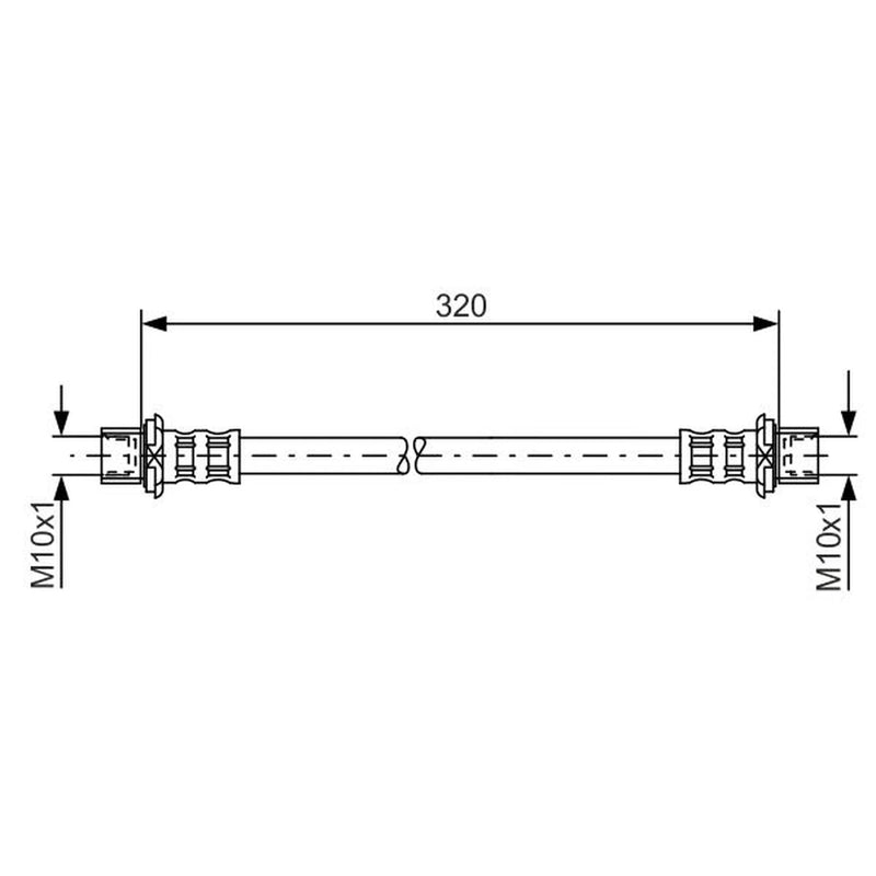 Bosch Brake Hydraulic Hose Line inner fits Toyota Rav 4 2000-2005 1.8 2.0
