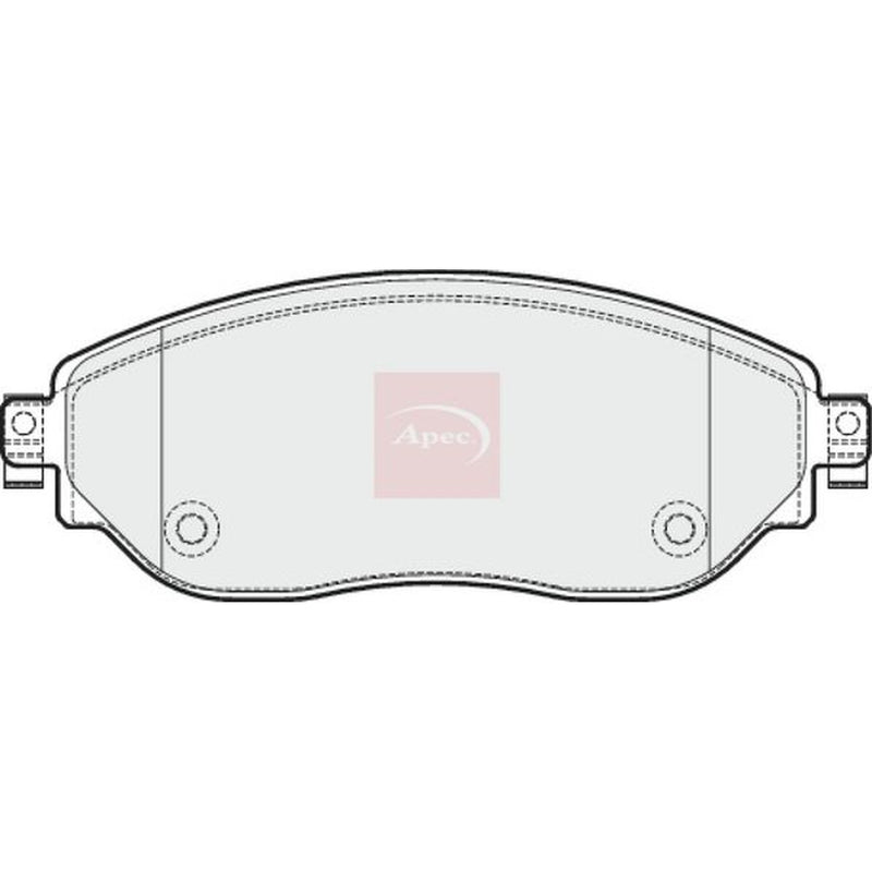 Apec Front Brake Pad Set fits Fiat Talento 2016 on 1.6