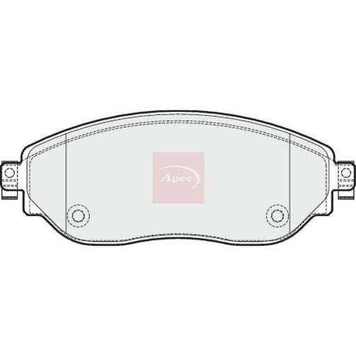 Apec Front Brake Pad Set fits Fiat Talento 2016 on 1.6