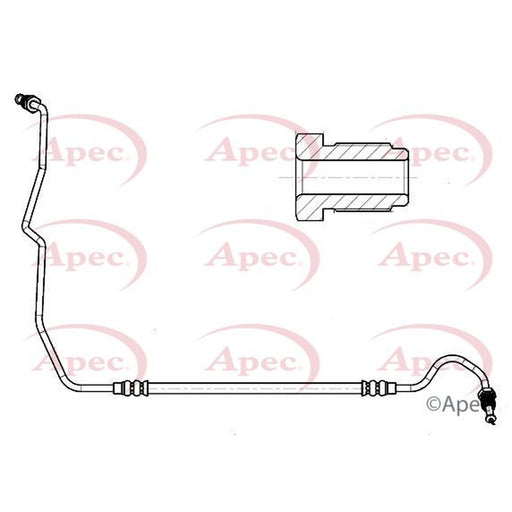Apec Brake Hydraulic Hose Line Rear Right fits Renault Grand Scénic III