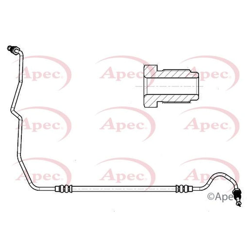 Apec Brake Hydraulic Hose Line Rear Right HOS4329