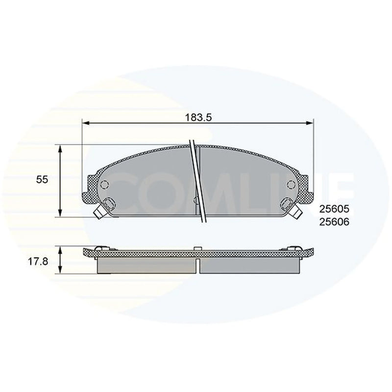 Comline Front Brake Pad Set fits Chrysler 300C 2004-2023 2.7 3.0 3.5 3.6 5.7 6.1