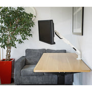 Dellonda Adjustable Single Monitor Arm with 360 Rotation - White DH26 Dellonda - Dynamic Drive