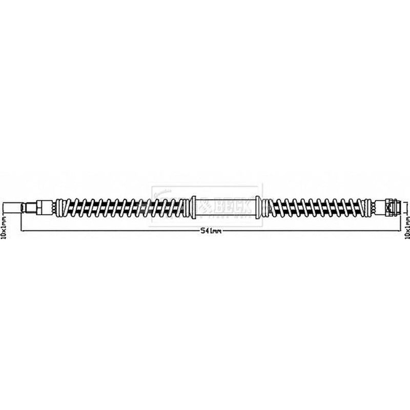Borg & Beck Brake Hydraulic Hose Line Front Right BBH8656