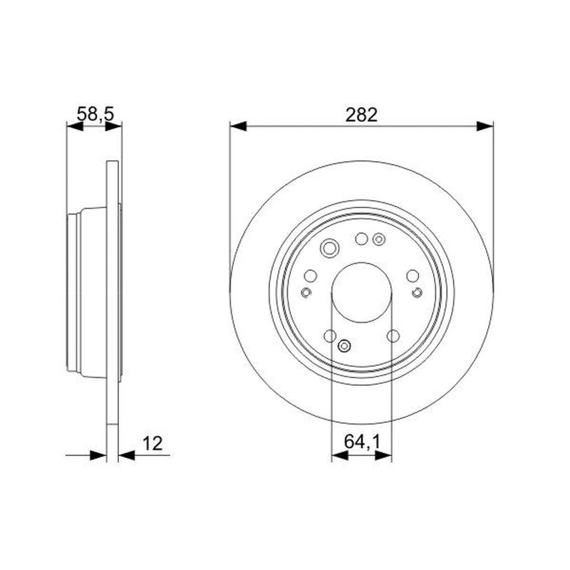 Bosch Rear Brake Solid Discs & Pads fits Honda Stream 2001-2006 1.7 2.0