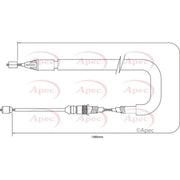 Apec Handbrake Cable Right Rear fits Renault Scénic I 1999-2003